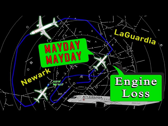 Air Canada A220 has ENGINE FAILURE ON APPROACH | Diverts to Newark