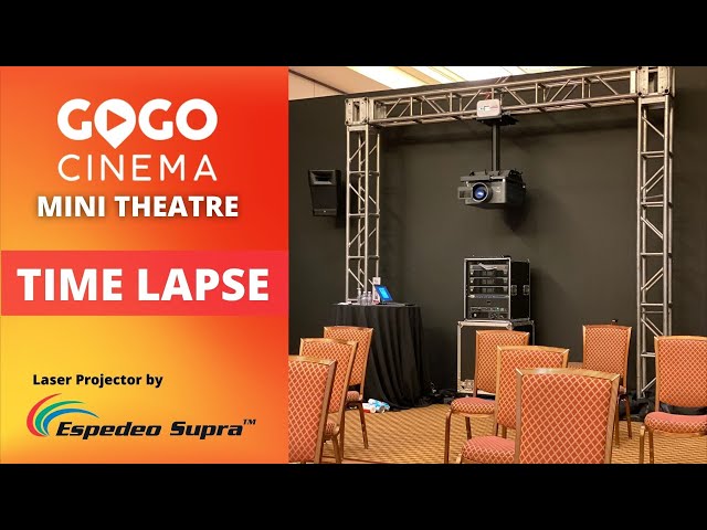 Time-lapse of Building a GoGoCinema Mini-theatre with a Laser Cinema Projector Espedeo Supra-5000