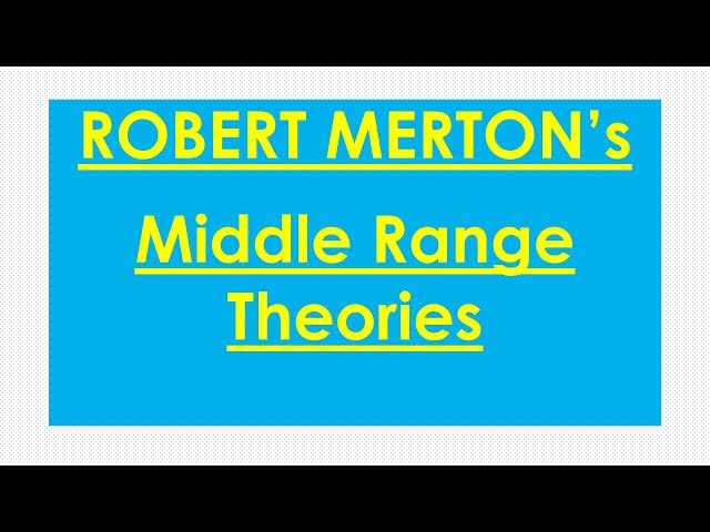 Sociology for UPSC : ROBERT MERTON - Middle Ranged Theories - Lecture 81