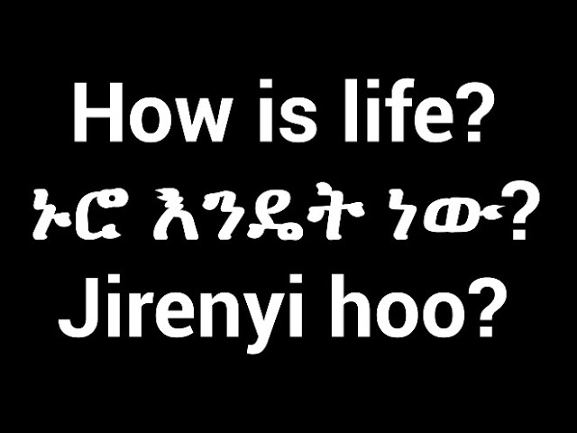 Barnoota Ingilizii Afaan Oromootin Fi Amaaraatin/እንግሊዝኛ ትምህርት በአማርኛ እና በኦሮሚኛ/ English Lesson #Oromo