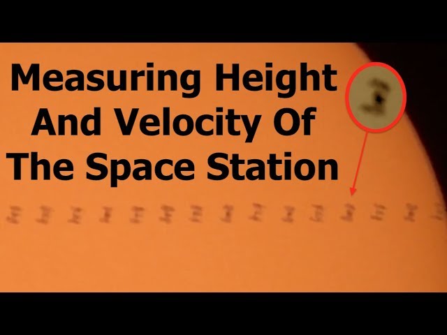 Using Cameras To Measure The Real Altitude Of The Space Station