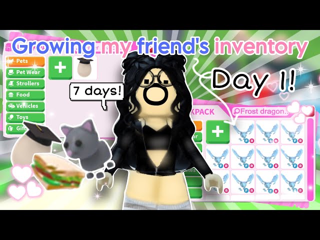 ✧˖°GROWING my friend’s INVENTORY! (POOR TO RICH) | DAY 1 | Adopt me ✨| ItsSahara ✧˖°
