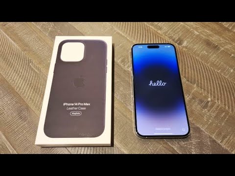 iPhone 14 Pro Max Leather Case with MagSafe (Ink) - Unboxing and Review
