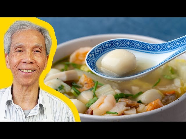🥰  Dad's HEARTWARMING Rice Ball Soup (Savory Tangyuan 鹹湯圓)!