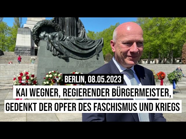 08.05.2023 #Berlin Regierender #Bürgermeister Kai #Wegner gedenkt der Opfer des #Faschismus & Kriegs
