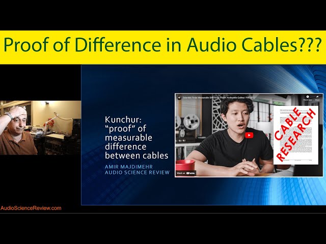 Scientific Proof of Measurable Difference in Audio Cables? Paper Review