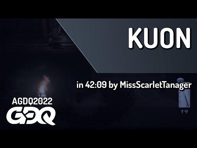 Kuon by MissScarletTanager in 42:09 - AGDQ 2022 Online