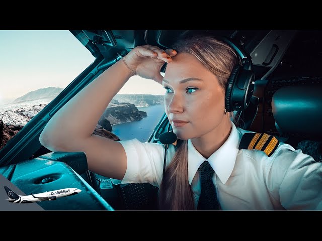 BOEING 737 Stunning LANDING into Santorini Airport GREECE RWY15 | Cockpit View | Life Of An Airline
