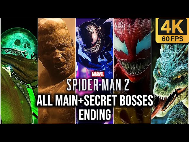Marvel's Spider-Man 2 All Main+Secret Boss Fights & Ending (Spectacular Difficulty) (4K60fps)