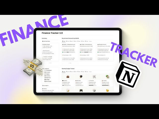 How to use Notion to track finances | Ultimate Finance Tracker Notion Template (Free Starter Pack)