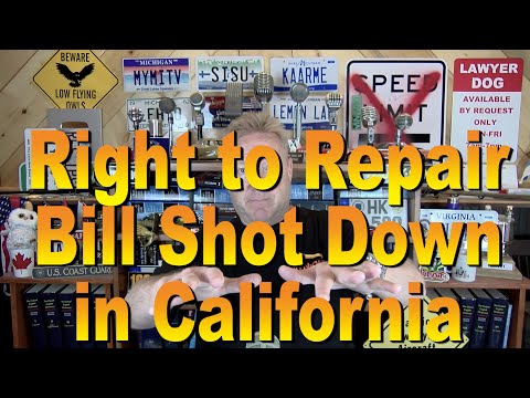 Right to Repair Shot Down in CA