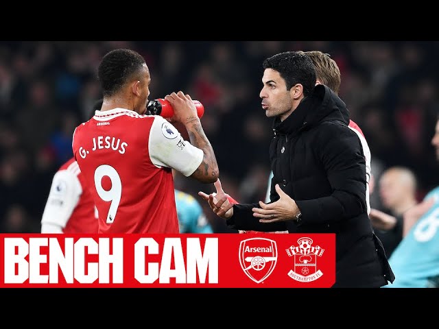 BENCH CAM | Arsenal vs Southampton (3-3) | A dramatic evening at Emirates Stadium