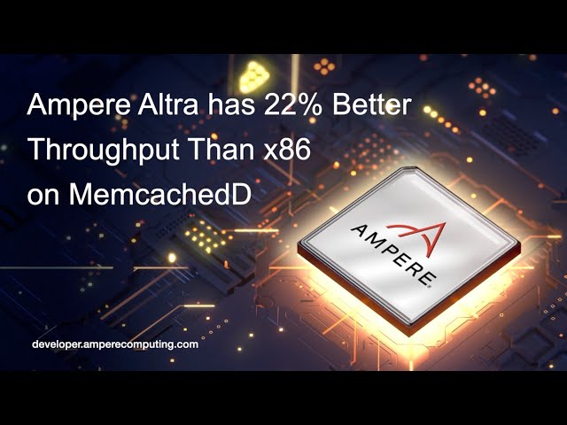 Ampere Altra has 22% Better Throughput than x86 on MemcachedD