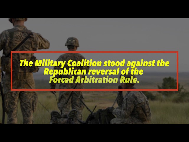 The Republican Congress Sided With Big Banks Over The Military Coalition