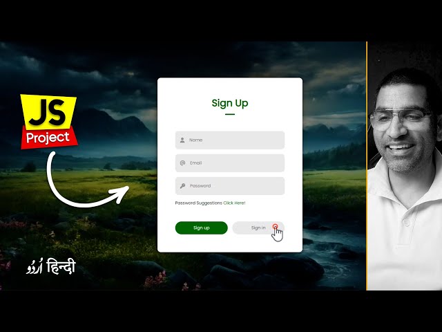 How To Create Login & Registration Form Using HTML CSS And JavaScript | JavaScript Project in हिंदी