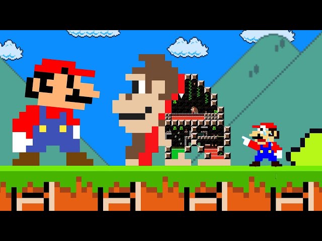 Marrio and and Tiny Mario's vs Donkey Kong maze | ADN MARIO FUN
