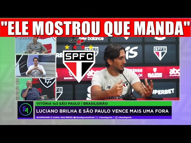 NETO RASGOU ELOGIOS AO TECNICO LUIS ZUBELDIA DO SPFC APOS VITORIA 1 X 3 SÃO PAULO FC