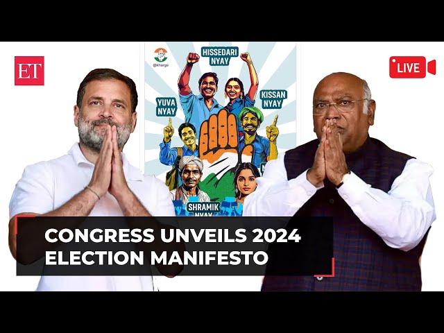 LIVE Congress unveils manifesto for 2024 Elections: Assurance for 'Paanch Nyay', 'Pachees Guarantee'