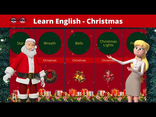 Learn English Vocabulary #45 | Christmas | 🎄🎅🎁