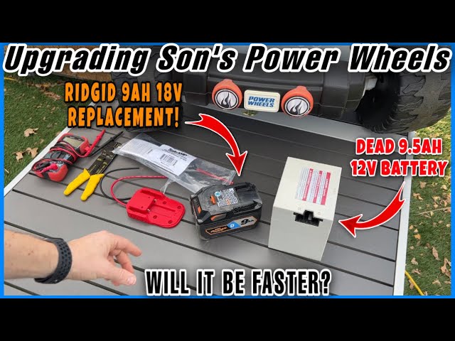 Upgrading My Son's Power Wheels From 12v To 18V Battery! DIY How To Guide!