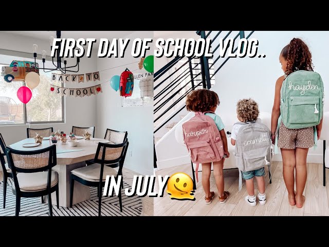 First day of school! 🚌✏️📓 #momof3 #mom #momlife #backtoschool #backtoschoolvlog #school #family