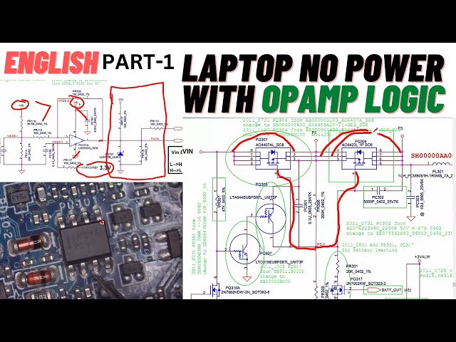 PACIN Signal and Op AMP Logic Laptop No power On ENG PART-1 | La 8131p | Online Chip level Training