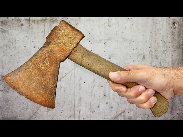 Old German "Helko Werk" Axe Restoration with Laminated Palm Swell Handle
