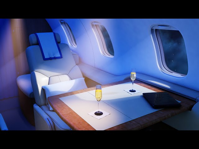 White Noise Private Jet | Sleep or Study to Airplane Cabin Sound | 10 Hours Plane Noise
