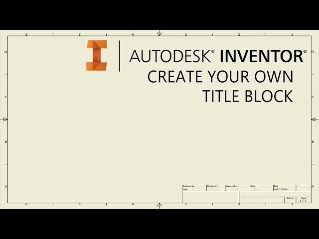 Create your own drawing title block template | Autodesk Inventor