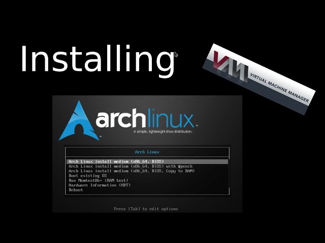 Arch Linux Installation Inside virt-manager