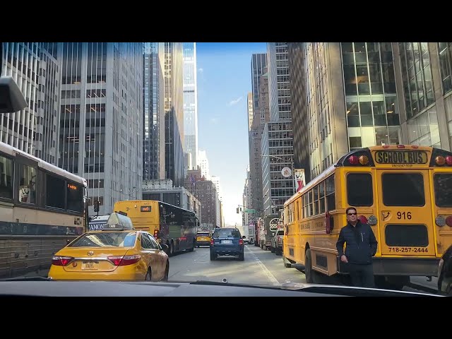 Driving in Manhattan, New York City