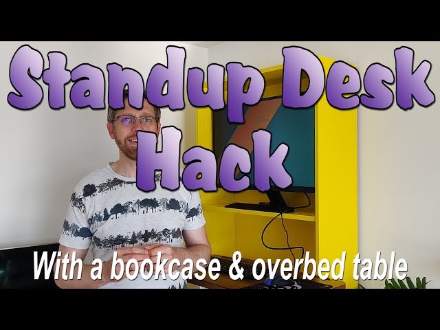 How to make your own stand-up desk - using a bookshelf and table