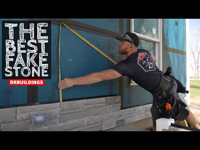 Installing The BEST Looking Fake Stone on the BEST House