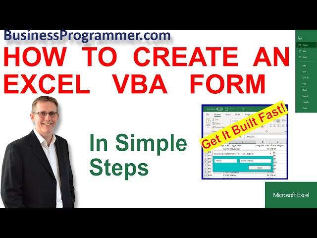 How To Create a VBA Form In Excel