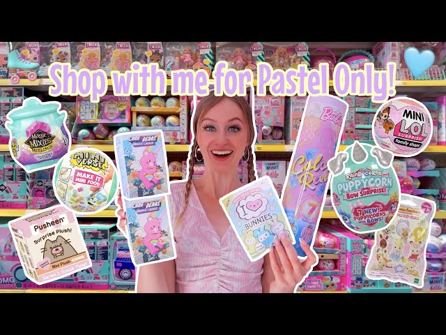 Shop with me for *PASTEL ONLY* Mystery Toys Challenge!!😍🌸🛼🍯🩵 *EXTREME!!🫢* | Rhia Official♡