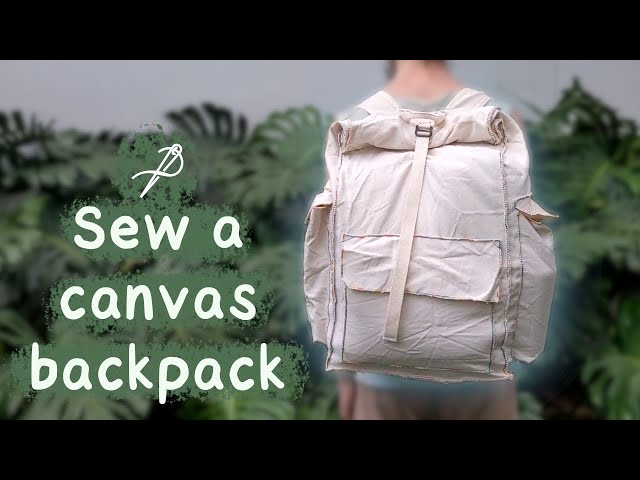 Make this roll-top (waxed) canvas backpack! (sewing tutorial + free pattern)