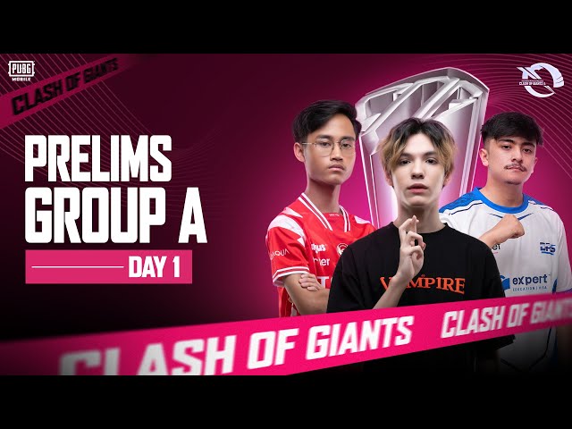 [ENG] PUBG MOBILE RUTHLESS CLASH OF GIANTS SEASON 4| PRELIMS GROUP A| DAY 1 FT. #BTR #VPE #DRS #A1