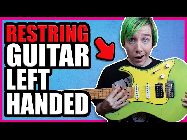 How To Restring a Guitar Left Handed [SUPER EASY]