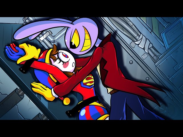 SUPER HERO POMNI VS VILLAIN JAX, BUT THEY'RE FALL IN LOVE?! | THE AMAZING DIGITAL CIRCUS Animation