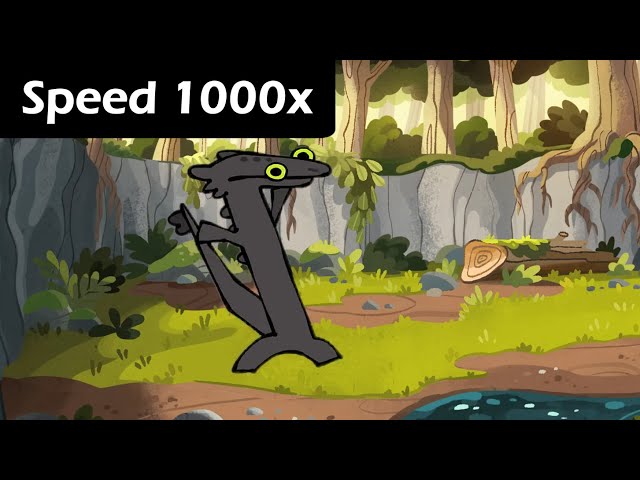 Toothless Dancing Speed up to 1000x - Animation by Cas
