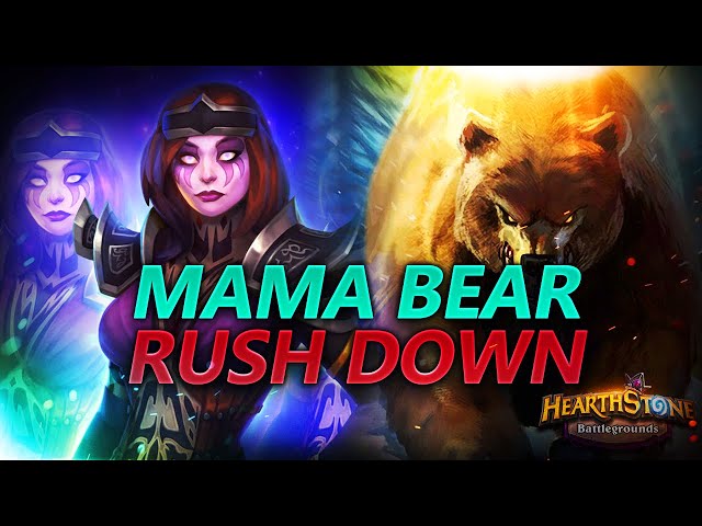 Mama Bear Rush Down!!! | Hearthstone Battlegrounds Gameplay | Patch 21.4 | bofur_hs