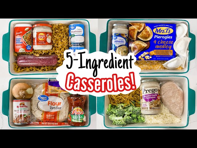 5-INGREDIENT CASSEROLES | 5 Cheap & EASY Tasty Casserole Dinner Recipes! | Julia Pacheco