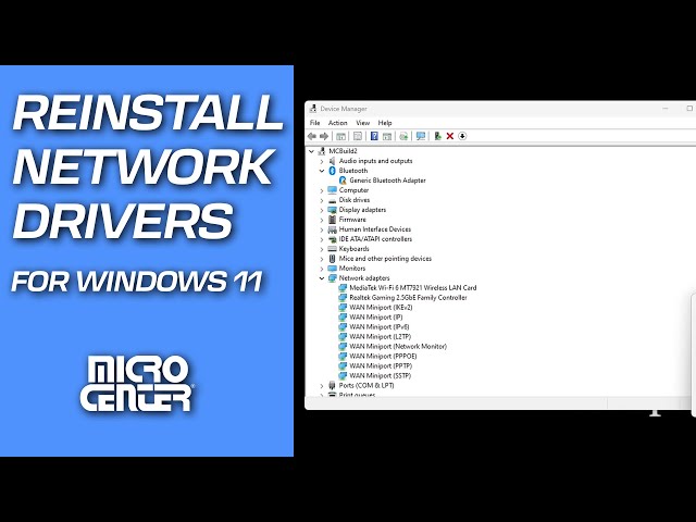 How to Reinstall Network Drivers for Windows 11 | Micro Center Tech Support