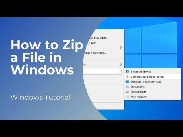 How to Zip a File in Windows 10