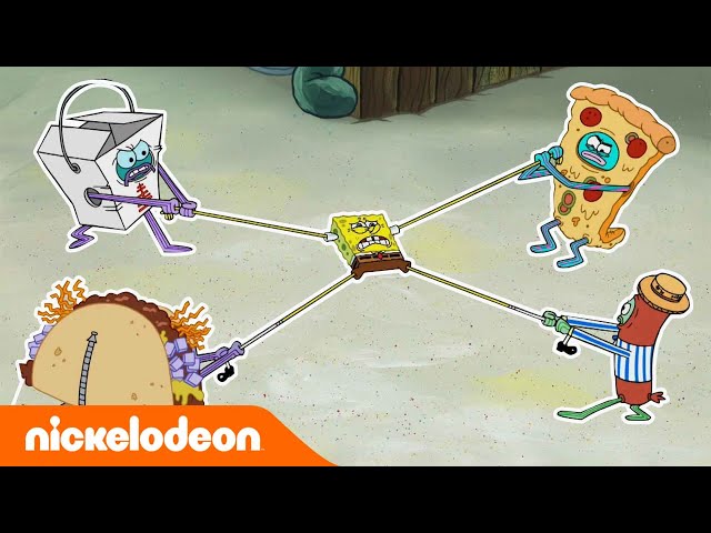 SpongeBob Kanciastoporty | Wojna fast foodów | Nickelodeon Polska