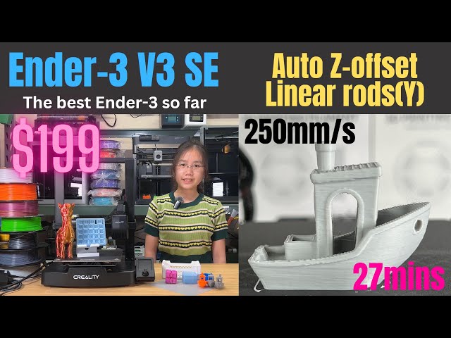 Creality Ender-3 V3 SE: $199 budget 3D printer with auto z-offset, CR-touch, Y axis linear rods