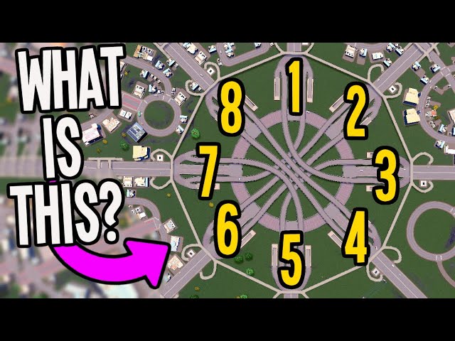 Fixing 2% Traffic on Gigantic Eight Point Roundabout in Cities Skylines!