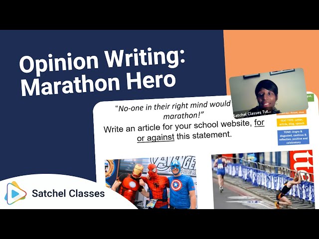 Opinion Writing  Marathon Hero | English | Satchel Classes