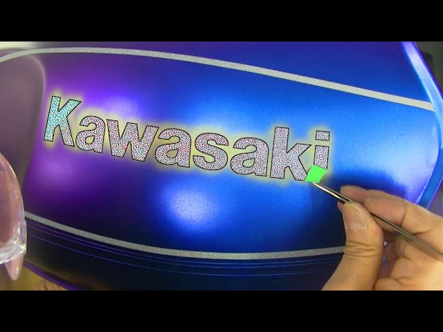 How to repaint Motorcycle / Painting method Metal flake and Chameleon color / Kawasaki Zephyr 1100