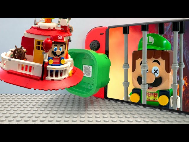 Lego Mario enters the Nintendo Switch to save Luigi with the Odyssey! Super Mario Odyssey Story